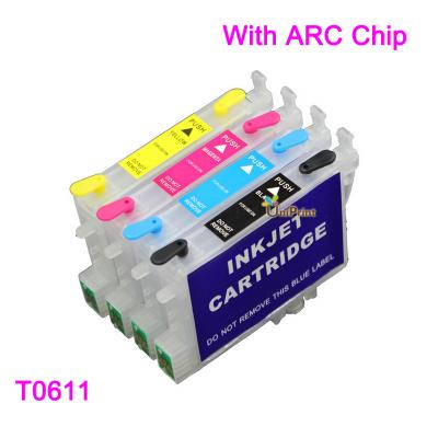 T0611-T0614 Refillable Ink Cartridge for EPSON DX3800 DX3850 DX4200 DX...